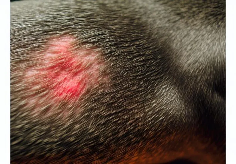 canine skin irritation area