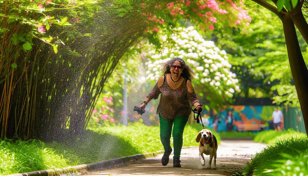 moderate sized canine walking partners